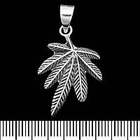 Кулон Cannabis (срібло, 925 проба) (sp-191)