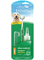 Набор Свежее Дыхание TropiClean Fresh Breath Oral Care Kit for Large Dog для крупных собак, гель 59 мл+2 щетки