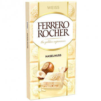 Шоколад Ferrero Rocher Weis білий з фундуком 90 гр.
