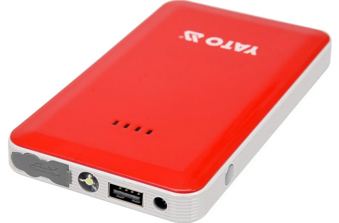 Портативний пусковий пристрій YATO YT-83080 (7500mAh, 200-400А, USB 5V/2A)