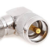Перехідник антенний UHF Male-Female (PL-239, SO-239) кутовий 90° з'єднувач адаптер для антен, радіостанцій, фото 6