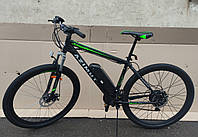 Электровелосипед Азимут E-AZIMUT Energy 29 колесо 19 рама, Shimano 21, li-ion 36V/500W/13Ah 2024 Черно Зеленый