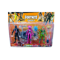 26913 Герої FORTNITE,3 герої зі зброєю на планшеті