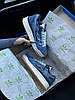 Жіночі кросівки Adidas Forum 84 Low Off White Navy White Адідас Форум Лов 84 сині замш демісезон, фото 10