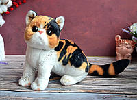 М'які іграшки кіт, м'яка іграшка реалістичний кіт екзот, реальне плюшеве кошеня,сидячий кіт 38 см