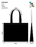 Спанбонд чорний шопер торба бюджетна без друку  Розмір: 45cм х 35см х 7см, фото 2