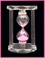 Песочные часы в стеклянном корпусе Розовый песок BM