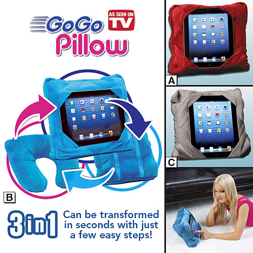 Новинка! Gogo Pillow 3 в 1 Подушка под голову, рюкзак, подставка под планшет - фото 2 - id-p2080845274