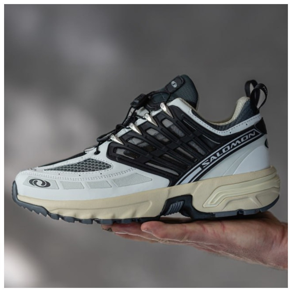 Чоловічі кросівки Salomon ACS PRO Advanced White Cream Black, чорно-білі кросівки саломон про адвансед, фото 1