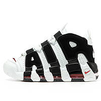 Мужские / женские кроссовки Nike Air More Uptempo Scottie Pippen Black White, кожаные найк аир море аптемпо