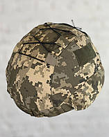 Тактический кавер на шлем MICH с ушками в пиксельном камуфляже. Военный чехол с резинкой для регулировки