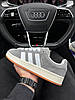 Чоловічі кросівки Adidas Campus 00s Grey White Gum Адідас Кампус сірі замша демісезон, фото 7