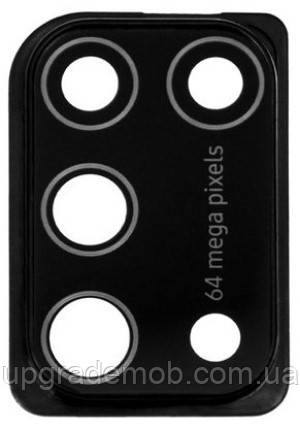 Скло камери Samsung M315 Galaxy M31 з рамкою чорного кольору, фото 1