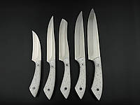 Набор кухонных ножей ручной работы «Лисий хвост #4» премиум версия, 65Х13/57 HRC.