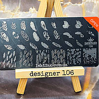 Пластина 106 для стемпинга Designer Professional (12х6см)