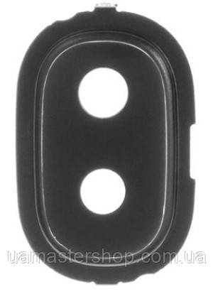 Скло камери Samsung J400 Galaxy J4 з рамкою чорного кольору, фото 1