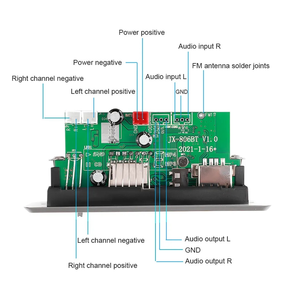 ОРИГИНАЛ! Модуль MP3 C УСИЛИТЕЛЕМ 25W USB, SD, FM, ПДУ BLUETOOTH с ...