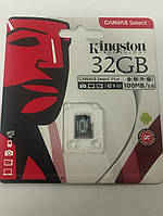 Карта пам'яті MicroSD Kingston 32GB Class 10 UHS Micro SD 80Mb/s Флешка