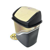 Пластиковий контейнер для сміття 5Л FLAT CLICK, кольорове SNMZ, фото 2