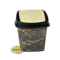 Пластиковий контейнер для сміття 5Л FLAT CLICK, кольорове SNMZ, фото 5