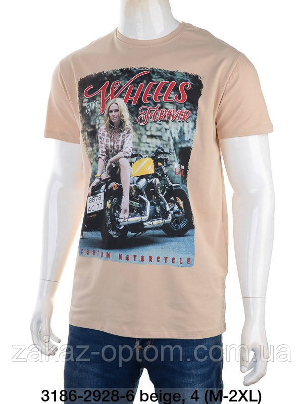 Футболка чоловіча оптом (M-L-XL-2XL) Туреччина 3186-114497
