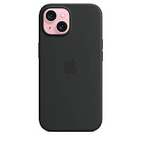 Оригинальный чехол Apple iPhone 15,чехол на iPhone 15 Silicone Case Full With MagSafe черный