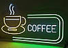 Вивіска Coffee горнятко неонова led neon різнобарвна 800х500мм з пультом, фото 3