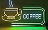 Вивіска Coffee горнятко неонова led neon різнобарвна 800х500мм з пультом, фото 5