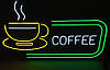 Вивіска Coffee горнятко неонова led neon різнобарвна 800х500мм з пультом, фото 6
