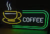 Вивіска Coffee горнятко неонова led neon різнобарвна 800х500мм з пультом, фото 8