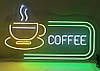 Вивіска Coffee горнятко неонова led neon різнобарвна 800х500мм з пультом, фото 7