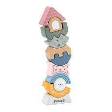 Дерев'яна пірамідка-балансир Viga Toys PolarB Башта (44070) (розвивальна іграшка), фото 3