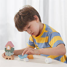 Дерев'яна пірамідка-балансир Viga Toys PolarB Башта (44070) (розвивальна іграшка), фото 5