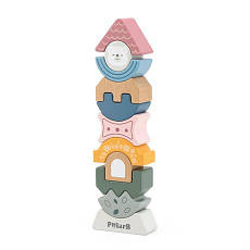 Дерев'яна пірамідка-балансир Viga Toys PolarB Башта (44070) (розвивальна іграшка), фото 4