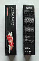 Губна помада QiBEST №12 Ultra Matte чорна водостійка матова, фото 4