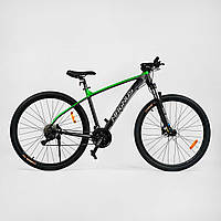Горный алюминиевый велосипед Corso Magnus 29" рама 19" гидравлика Shimano, L-TWOO 27 скоростей, собран на 75%