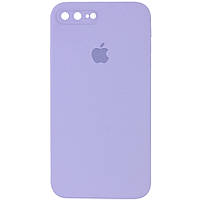 Чехол Silicone Case Square Full Camera Protective для Apple iPhone 7 plus / 8 plus Сиреневый / Dasheen