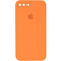 Чехол Silicone Case Square Full Camera Protective для Apple iPhone 7 plus / 8 plus Оранжевый / Papaya