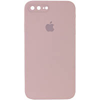 Чехол Silicone Case Square Full Camera Protective для Apple iPhone 7 plus / 8 plus Розовый / Pink Sand