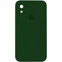 Чехол Silicone Case Square Full Camera Protective для Apple iPhone XR Зеленый / Army green