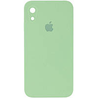 Чехол Silicone Case Square Full Camera Protective для Apple iPhone XR Мятный / Mint