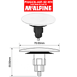 Зливний корок клік-клак для ванни або душового піддона білий PLUGCB-AUT-52-WH McAlpine, фото 2
