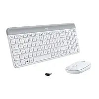 Комплект клавіатура та миша Logitech MK470 Wireless Slim White (920-009205)