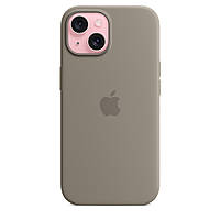 Оригинальный чехол Apple iPhone 15,чехол на iPhone 15 Silicone Case Full With MagSafe глиняный