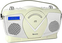 Програвач в стилі ретро Auna RCD-70 DAB радіо FM DAB+ CD плеєр USB Bluetooth крем Німеччина