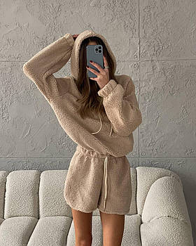 Жіноча тепла піжама з хутра