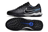 Сороконожки Nike Tiempo Legend 10 черные футбольные многошиповки найк темпо nike обувь для футбола тиемпо