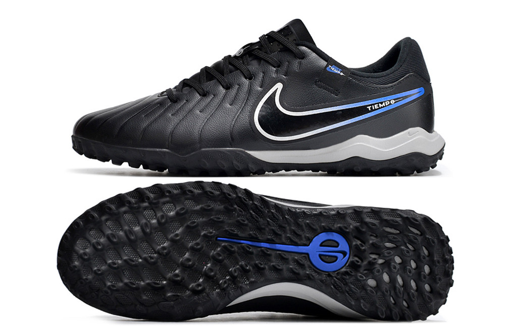 Сороконіжки Nike Tiempo Legend 10 чорні футбольні багатошипки найк темпою nike взуття для футболу темпо