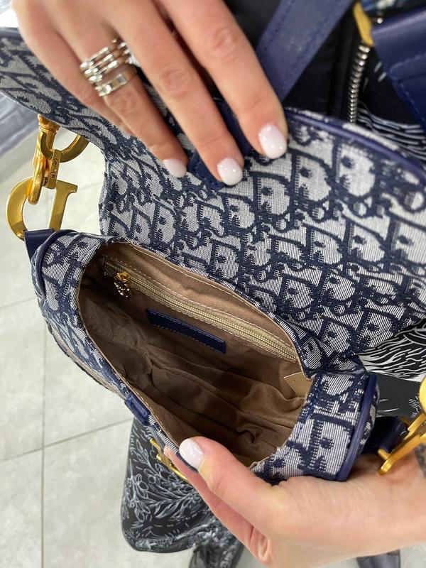 Женская сумочка Christian Dior Saddle белая или синяя. (распродажа остатки) - фото 6 - id-p2081042940