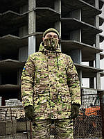 Зимова куртка парка тактична тепла чоловіча військова мультикам камуфляж